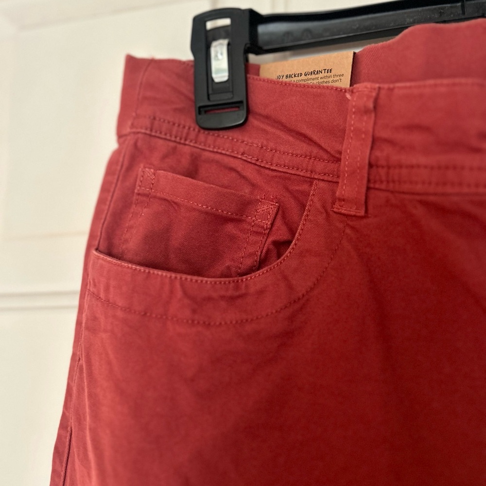 Toad&Co Brick Red Cotton Wide-Leg Pants. 12. NWT. - Picture 3 of 8